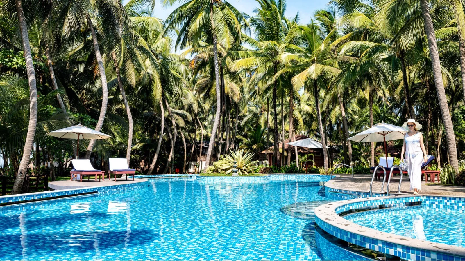 Nattika Beach Ayurveda Resort Swimming Pool Wide View