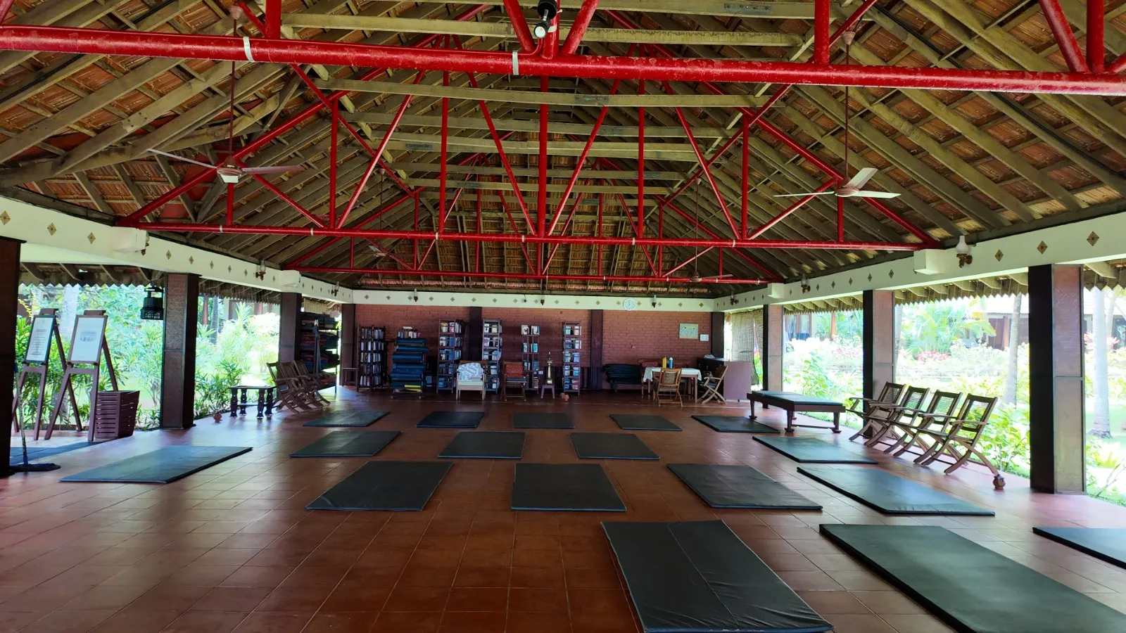 Nattika Beach Ayurveda Resort Yoga Hall Wide View