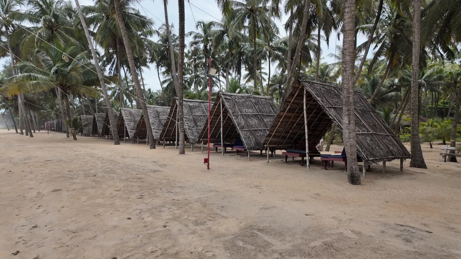 Nattika Beach Ayurveda Resort Beach Hut wide View