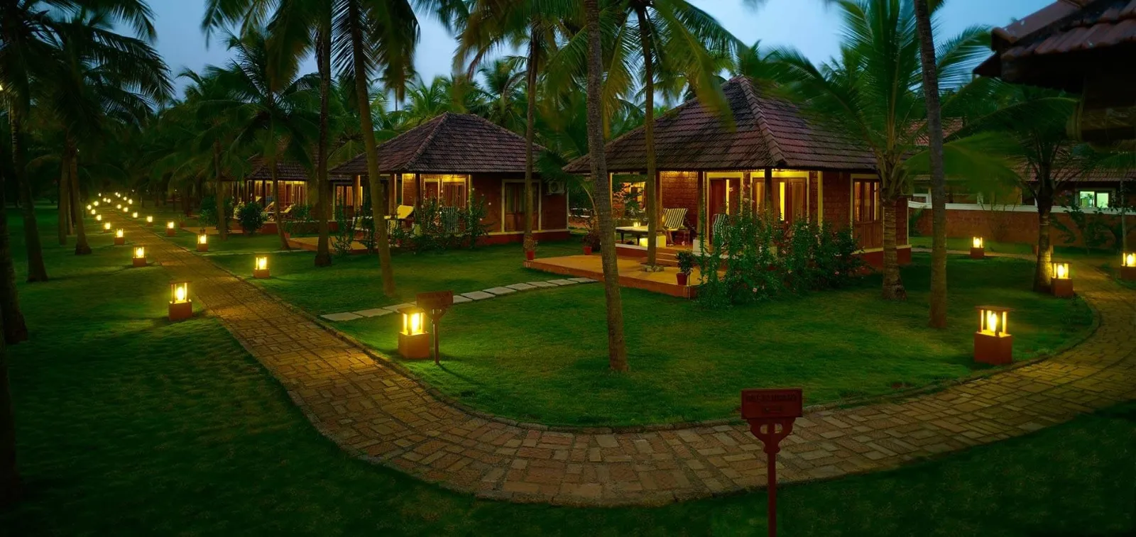 Nattika Beach Ayurveda Resort Night