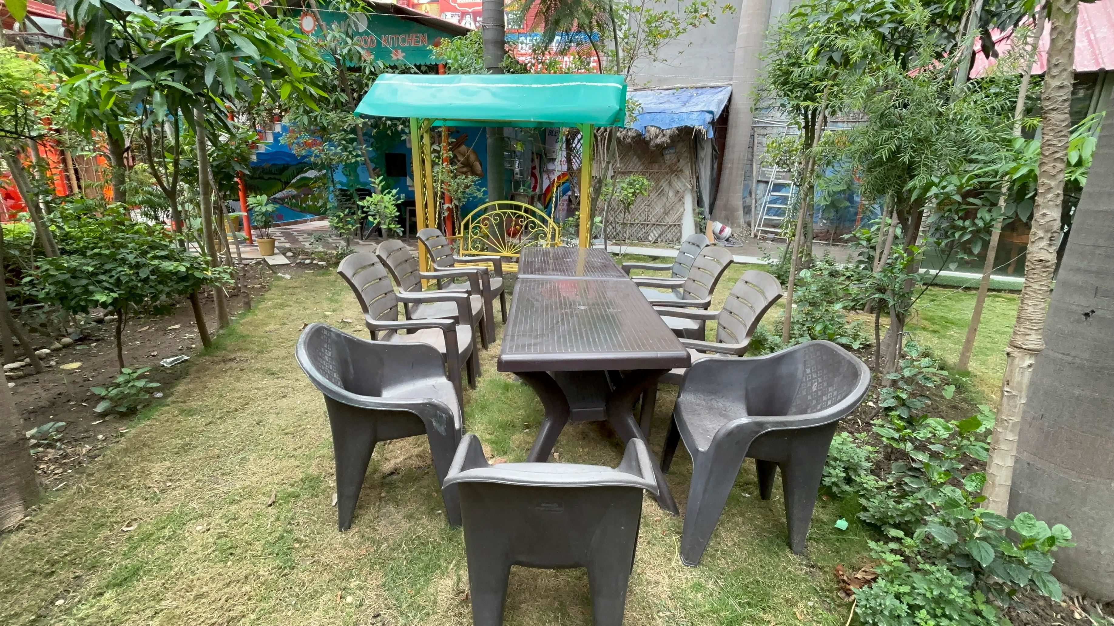 Maa Yoga Outside seating  