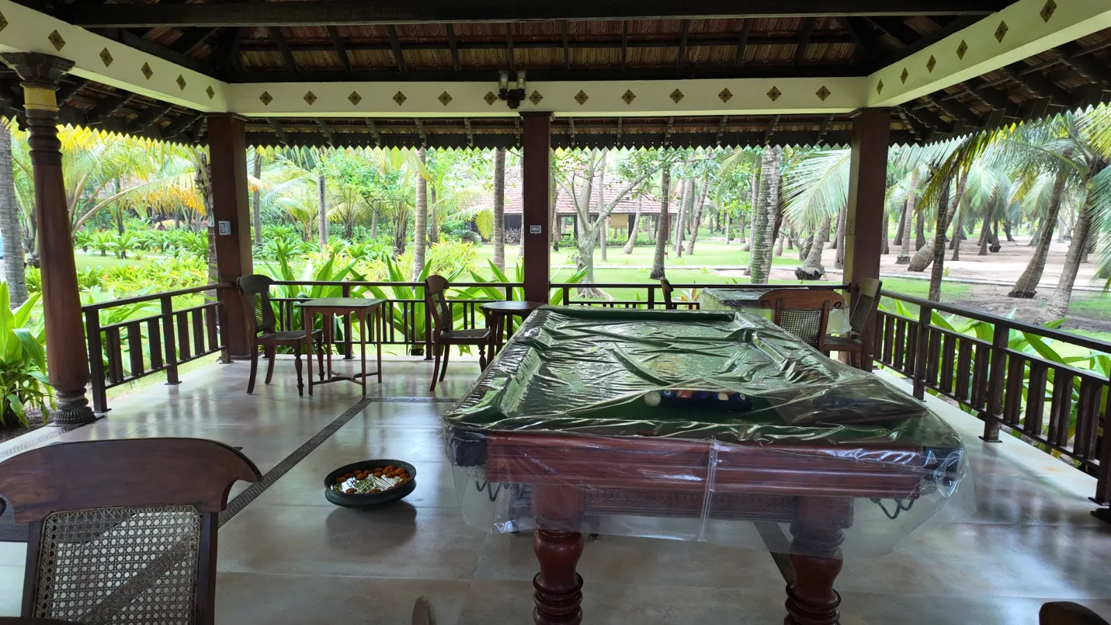 Nattika Beach Ayurveda Resort Pool Table View