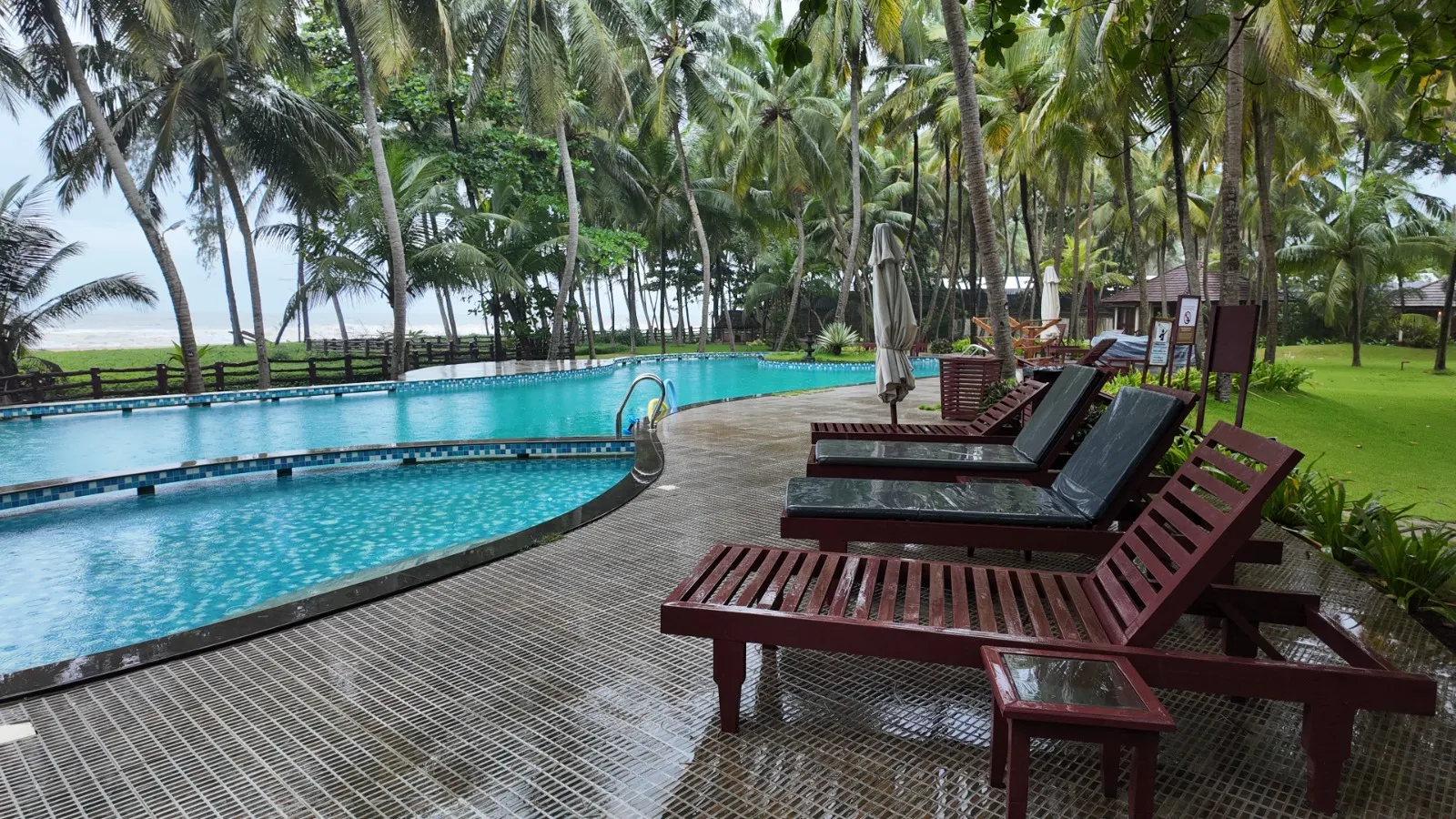 Nattika Beach Ayurveda Resort Pool and Pool Chair
