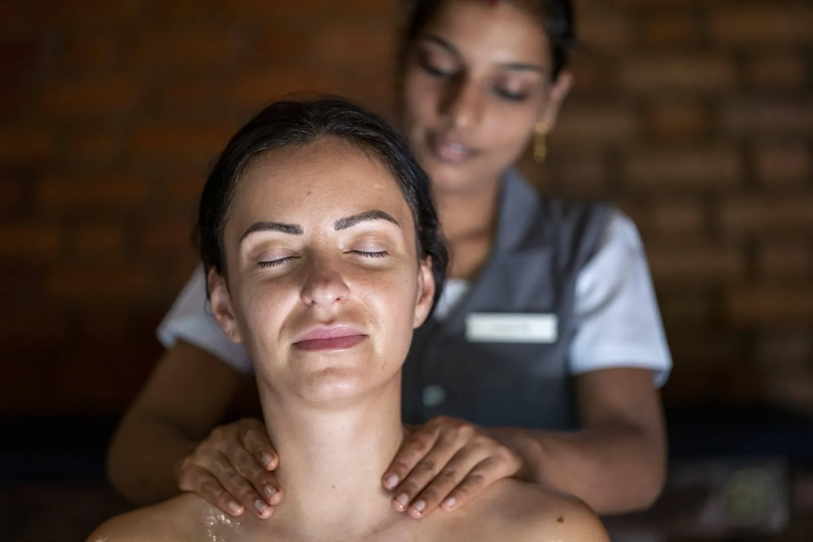 Nattika Beach Ayurveda Resort Ayurveda Massage with Guest