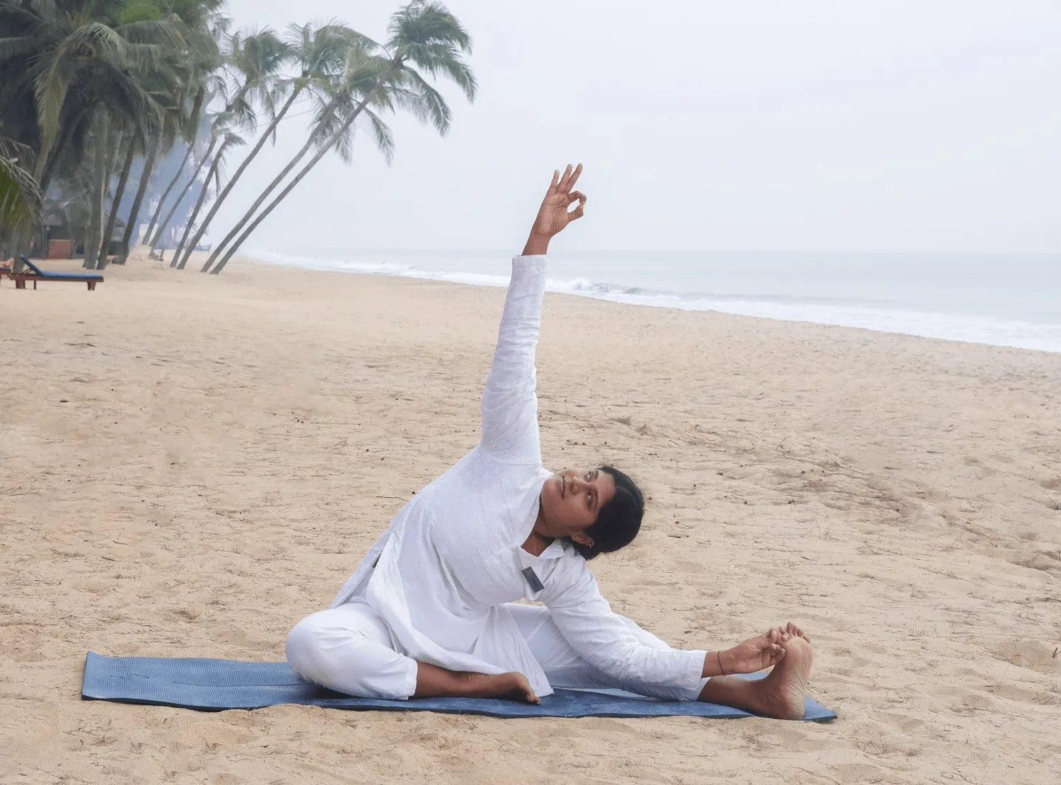 Nattika Beach Ayurveda Resort Beach Yoga Class
